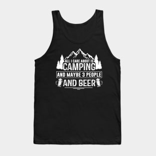funny camping and beer Tank Top